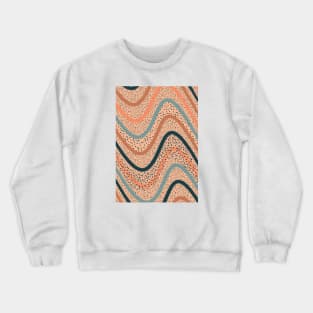 Flowy Abstract Polka Dots Crewneck Sweatshirt